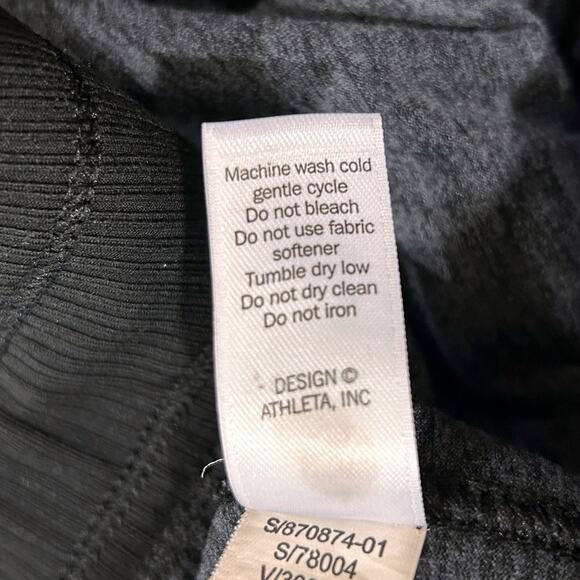 Athleta Gray Heather Jogger Sweatpants Zippered Pockets - Picture 7 of 8